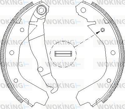 Woking Z4088.00 - Тормозные башмаки, барабанные autospares.lv