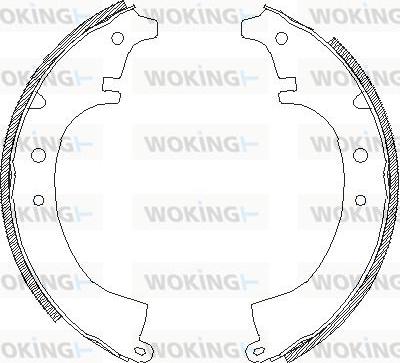 Woking Z4087.00 - Тормозные башмаки, барабанные autospares.lv