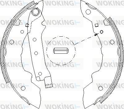 Woking Z4038.00 - Тормозные башмаки, барабанные autospares.lv