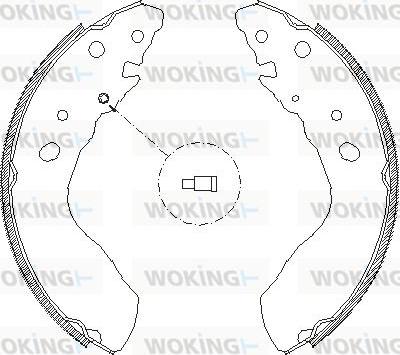 Woking Z4033.00 - Тормозные башмаки, барабанные autospares.lv