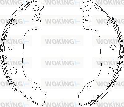 Woking Z4029.00 - Тормозные башмаки, барабанные autospares.lv