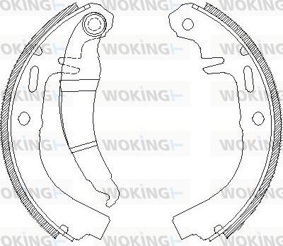 Woking Z4025.00 - Тормозные башмаки, барабанные autospares.lv