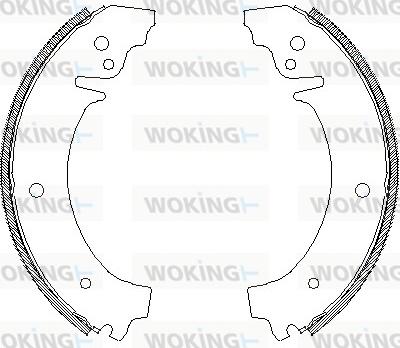 Woking Z4026.00 - Тормозные башмаки, барабанные autospares.lv