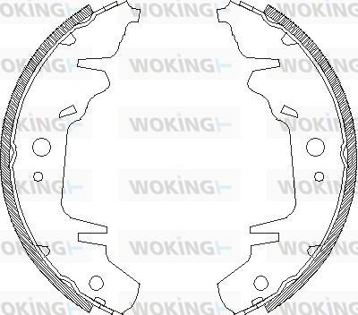 Woking Z4020.00 - Тормозные башмаки, барабанные autospares.lv