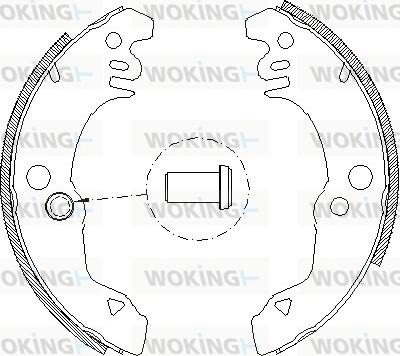 Woking Z4021.00 - Тормозные башмаки, барабанные autospares.lv