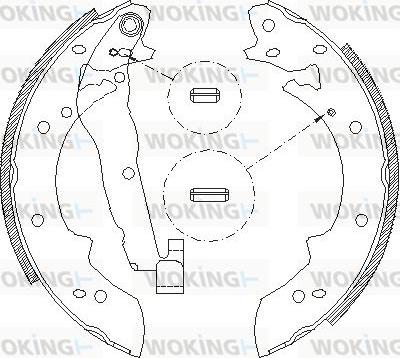 Woking Z4027.01 - Тормозные башмаки, барабанные autospares.lv