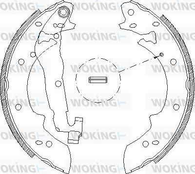 Woking Z4027.02 - Тормозные башмаки, барабанные autospares.lv