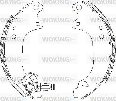 Woking Z4075.00 - Тормозные башмаки, барабанные autospares.lv