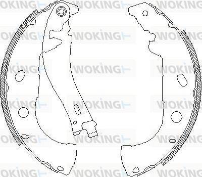 Woking Z4072.00 - Тормозные башмаки, барабанные autospares.lv