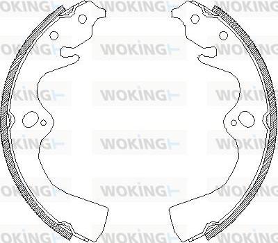 Woking Z4077.00 - Тормозные башмаки, барабанные autospares.lv