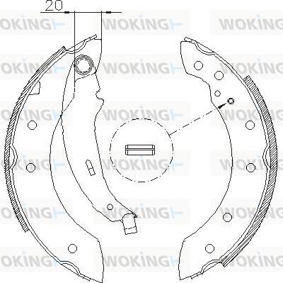 Woking Z4199.01 - Тормозные башмаки, барабанные autospares.lv