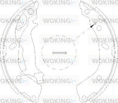 Woking Z4193.00 - Тормозные башмаки, барабанные autospares.lv