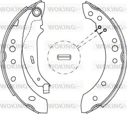 Woking Z4149.02 - Тормозные башмаки, барабанные autospares.lv