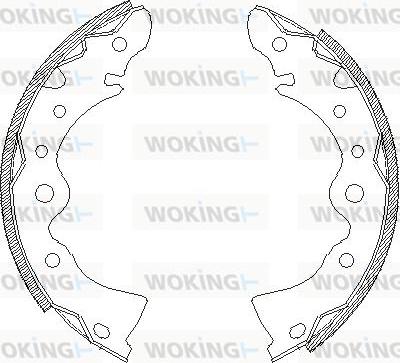 Woking Z4144.00 - Тормозные башмаки, барабанные autospares.lv