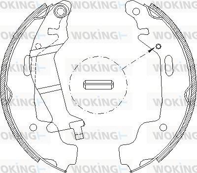 Woking Z4145.00 - Тормозные башмаки, барабанные autospares.lv