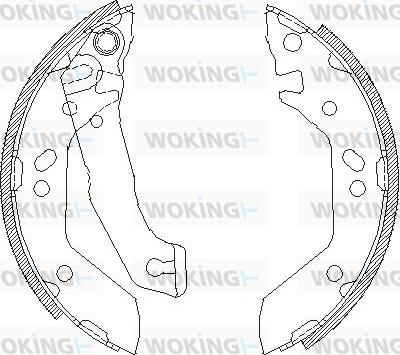 Woking Z4140.00 - Тормозные башмаки, барабанные autospares.lv