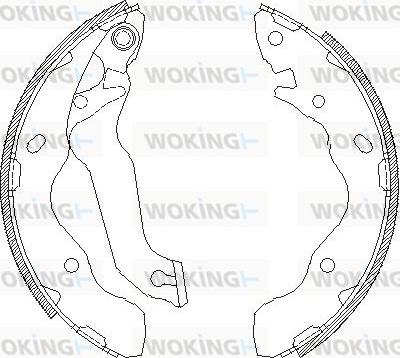 Woking Z4141.00 - Тормозные башмаки, барабанные autospares.lv