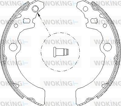 Woking Z4143.00 - Тормозные башмаки, барабанные autospares.lv