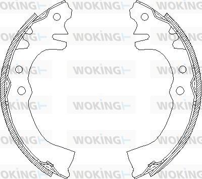 Woking Z4155.00 - Тормозные башмаки, барабанные autospares.lv