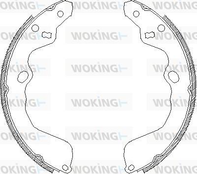 Woking Z4153.00 - Тормозные башмаки, барабанные autospares.lv