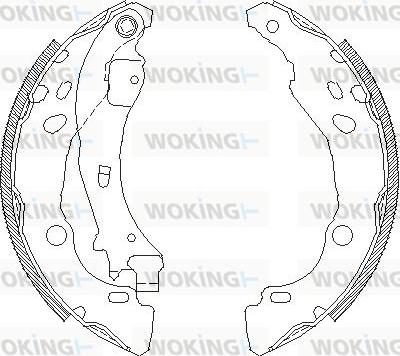 Woking Z4152.01 - Тормозные башмаки, барабанные autospares.lv