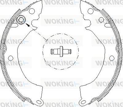 Woking Z4157.00 - Тормозные башмаки, барабанные autospares.lv