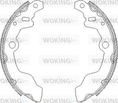 Woking Z4164.00 - Тормозные башмаки, барабанные autospares.lv