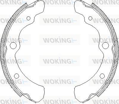 Woking Z4165.00 - Тормозные башмаки, барабанные autospares.lv