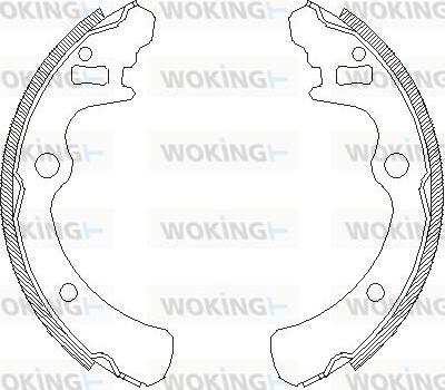 Woking Z4166.00 - Тормозные башмаки, барабанные autospares.lv