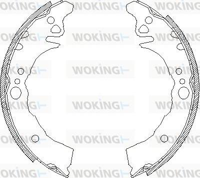 Woking Z4160.00 - Тормозные башмаки, барабанные autospares.lv