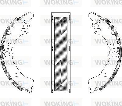 Woking Z4160.01 - Тормозные башмаки, барабанные autospares.lv