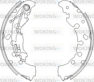 Woking Z4161.00 - Тормозные башмаки, барабанные autospares.lv