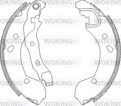 Woking Z4168.00 - Тормозные башмаки, барабанные autospares.lv