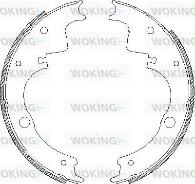 Woking Z4105.00 - Тормозные башмаки, барабанные autospares.lv