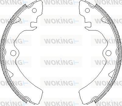 Woking Z4106.00 - Тормозные башмаки, барабанные autospares.lv