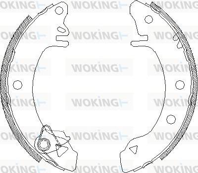 Woking Z4100.00 - Тормозные башмаки, барабанные autospares.lv