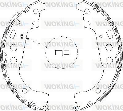 Woking Z4101.00 - Тормозные башмаки, барабанные autospares.lv