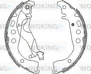 Woking Z4101.01 - Тормозные башмаки, барабанные autospares.lv