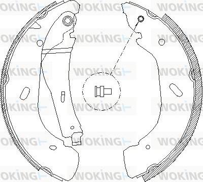 Woking Z4108.00 - Тормозные башмаки, барабанные autospares.lv