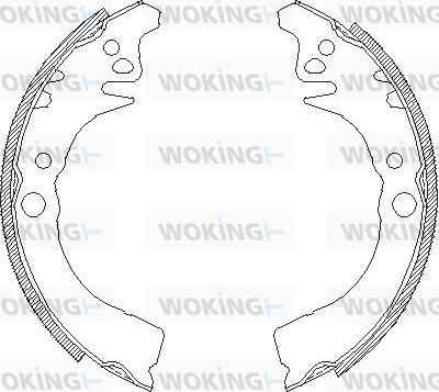 Woking Z4102.00 - Тормозные башмаки, барабанные autospares.lv