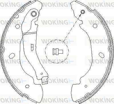 Woking Z4107.00 - Тормозные башмаки, барабанные autospares.lv