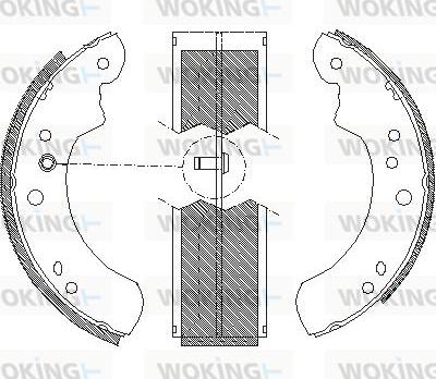 Woking Z4112.00 - Тормозные башмаки, барабанные autospares.lv