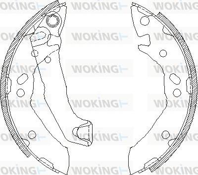 Woking Z4117.01 - Тормозные башмаки, барабанные autospares.lv