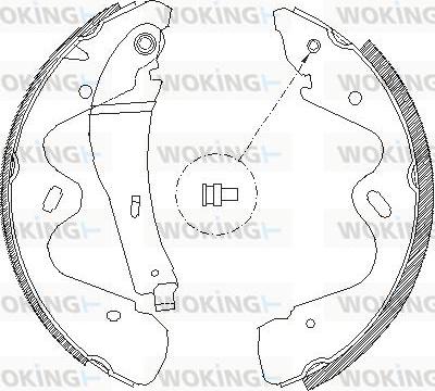 Woking Z4184.00 - Тормозные башмаки, барабанные autospares.lv