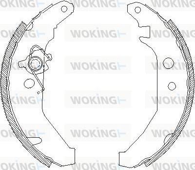 Woking Z4185.00 - Тормозные башмаки, барабанные autospares.lv