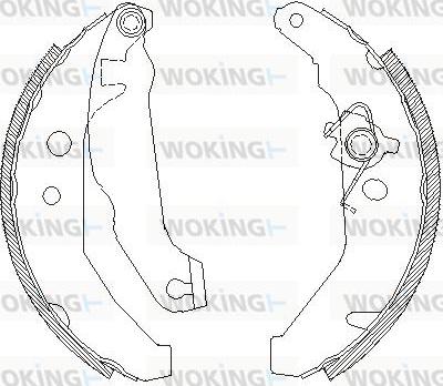 Woking Z4185.01 - Тормозные башмаки, барабанные autospares.lv