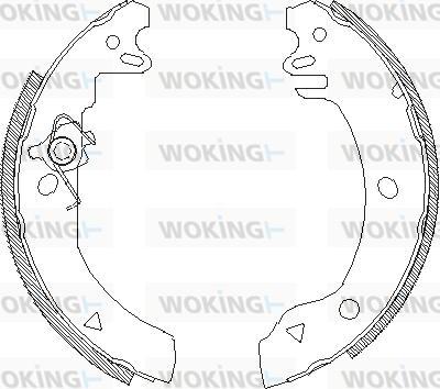 Woking Z4186.00 - Тормозные башмаки, барабанные autospares.lv