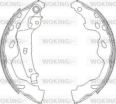 Woking Z4187.00 - Тормозные башмаки, барабанные autospares.lv