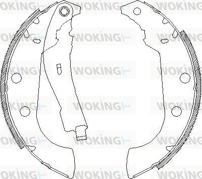 Woking Z4135.01 - Тормозные башмаки, барабанные autospares.lv