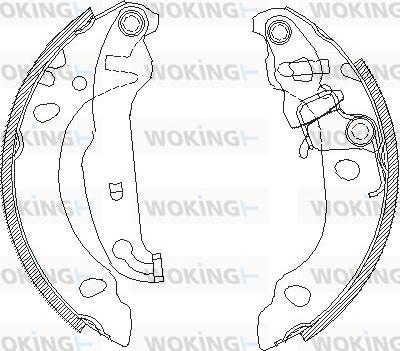 Woking Z4138.00 - Тормозные башмаки, барабанные autospares.lv